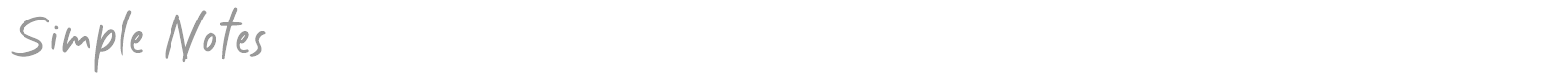 Simple Notes font preview